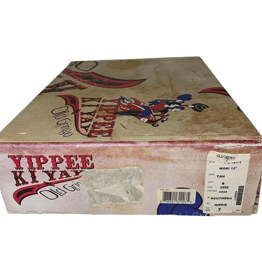 Old Gringo Yippee Ki Yay Cowgirl Boots Leather Skull Headdress Embroidery Size 7 - Picture 8 of 10